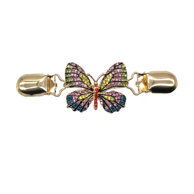 New Korean style silk scarf buckle butterfly enamel corsage pendant Dongdaemun anti-exposure cardigan sweater clothing accessories (Yaxa sancaqları)