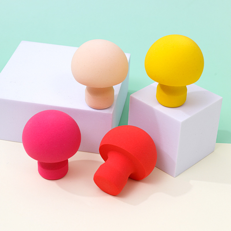 Fábrica de maquillaje de belleza transfronterizo personalizado cabeza de hongo de huevo esponja sin látex maquillaje de huevo soplo de polvo cojín herramientas de maquillaje al por mayor