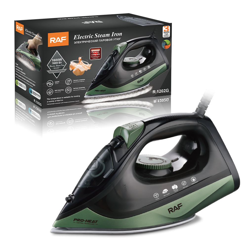 Placa inferior de cerámica doméstica transfronteriza estándar europea RAF, plancha eléctrica de vapor de mano, plancha eléctrica portátil, plancha en aerosol