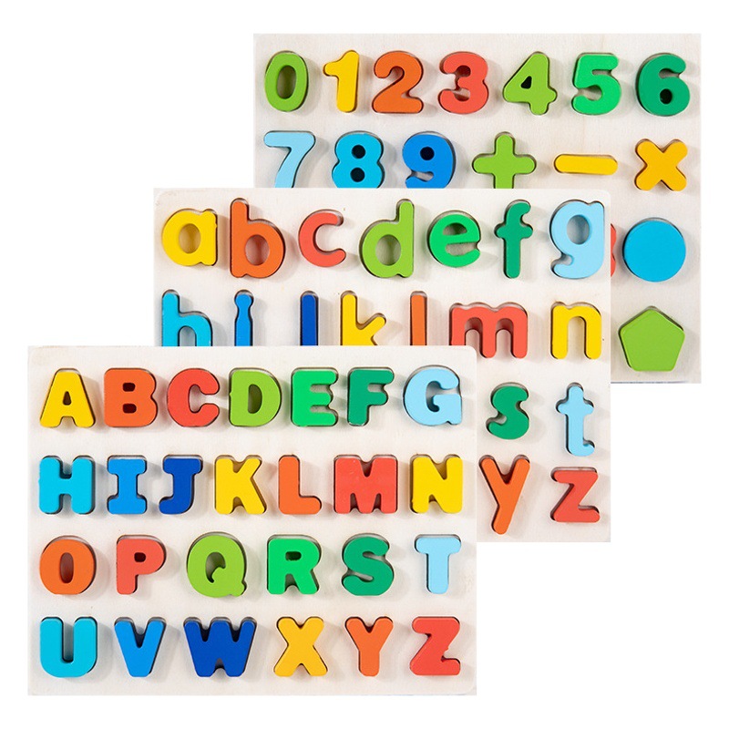 Montessori Carta forma cognitiva juego juguetes 1-2-3 años de edad bebé educación temprana panel digital rompecabezas de madera para niños