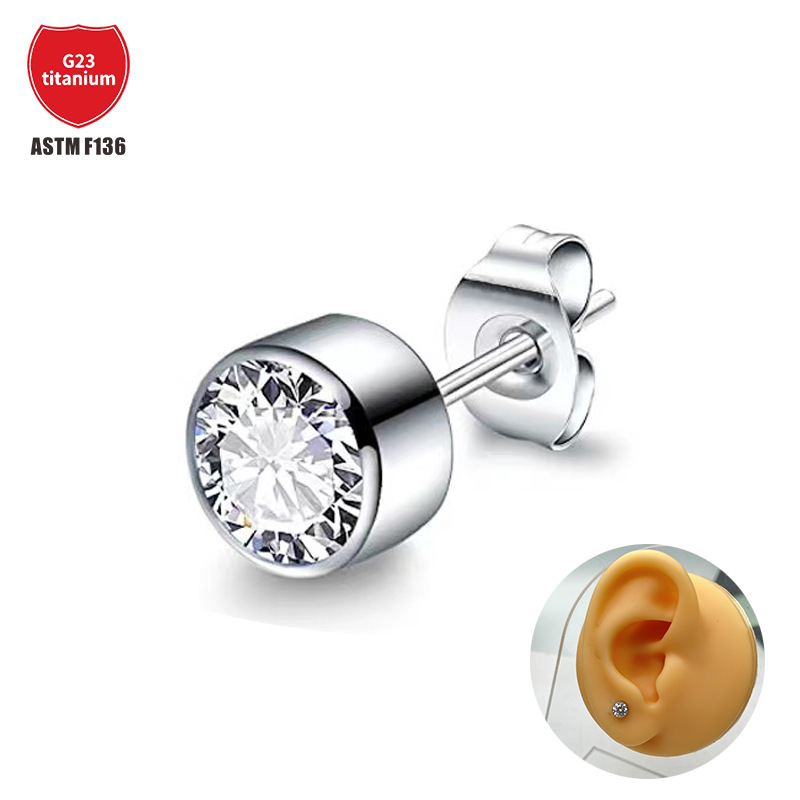 Pointed titanium steel lip stud product view