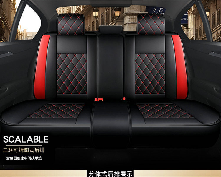 2025 New Model Full Leather Two-Tone Crown All-Season Universal Car Seat Cushion