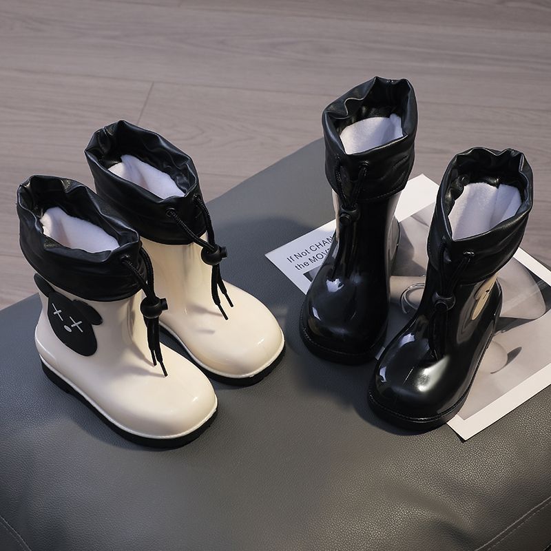 Children's Rain Boots for Boys and Girls, Cartoon Baby Water Shoes, Cute Kidsren's Water Boots, Non-Slip, Warm, Student Waterproof Shoes