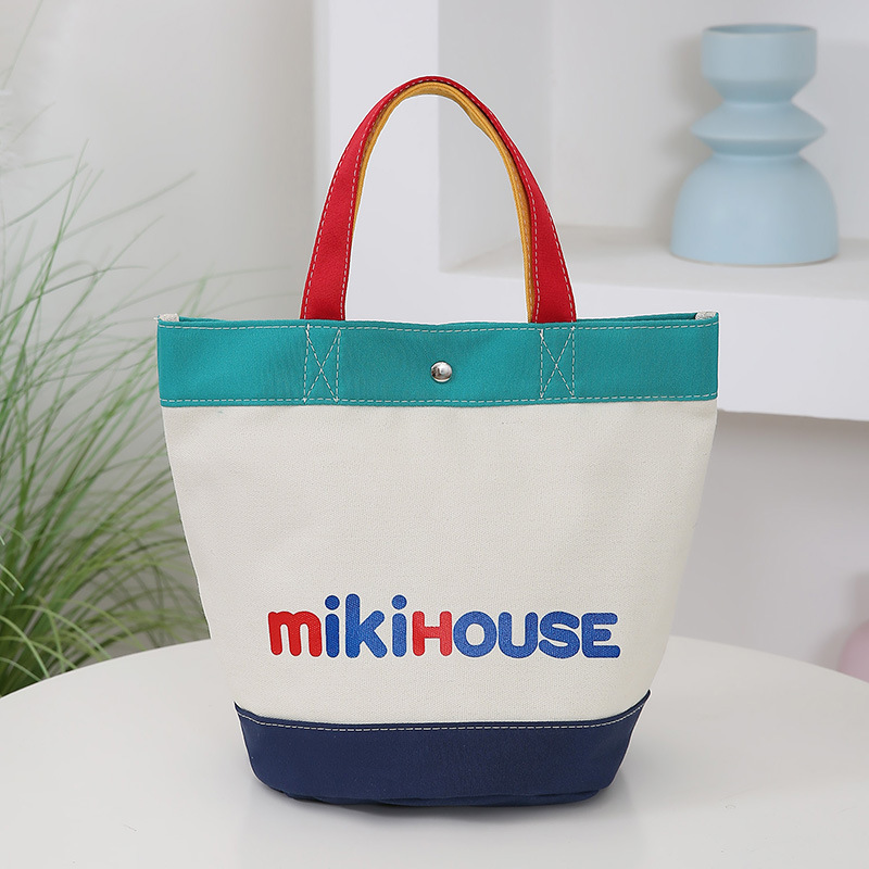 Bolso de mamá Bolso de dibujos animados zoológico para mujer Bolso de almacenamiento de gran capacidad Bolso de cubo portátil con estampado bordado simple