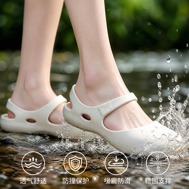 Yoga Clogs for Women, Summer Outdoor Wear, Lightweight, Non-Slip, Sports, Beach, Seaside, Closed-Toe, Water-Traveling Sandals Yoga Clogs for Women, Summer Outdoor Wear, Lightweight, Non-Slip, Sports, Beach, Seaside, Closed-Toe, Water-Traveling Sandals