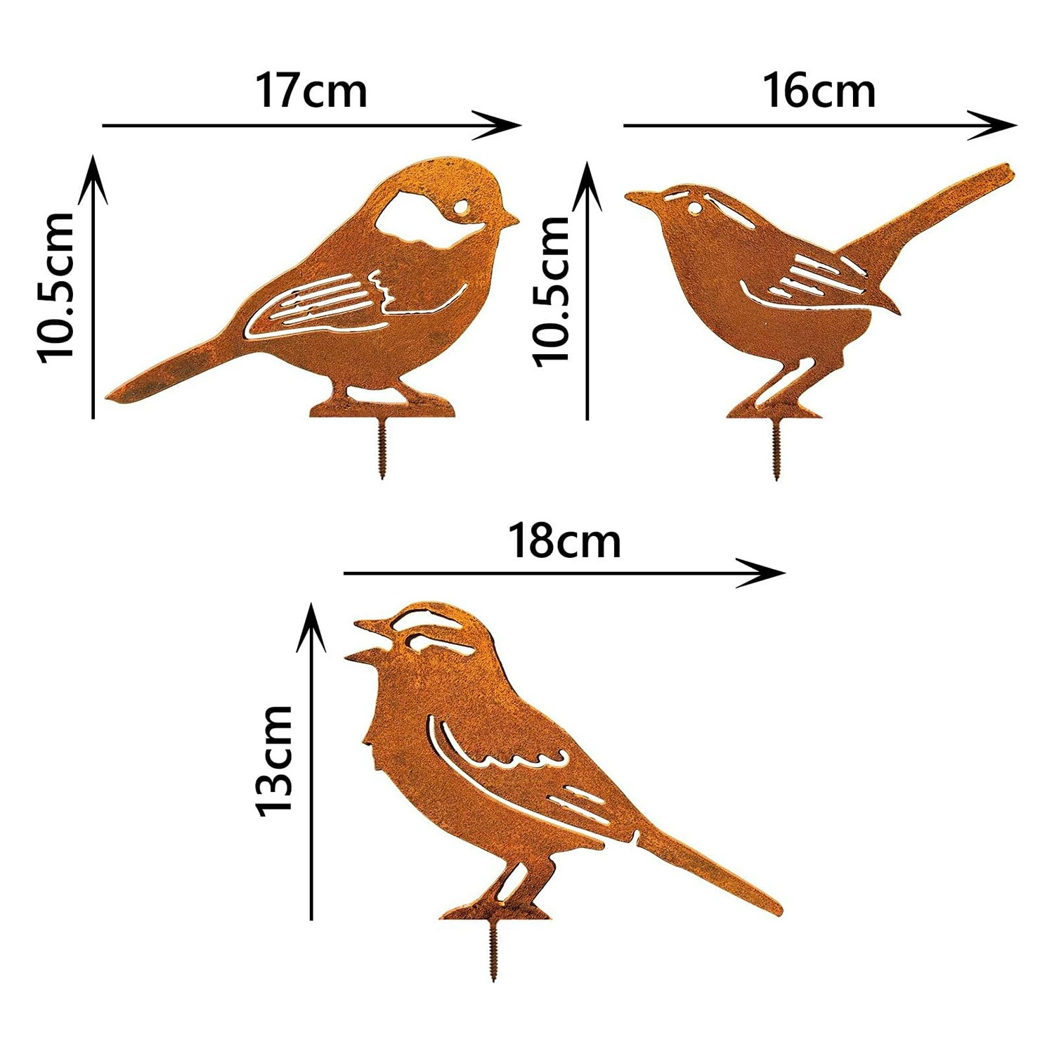 Трансграничный кованый ржавый силуэт животных набор садовый цветочный горшок декоративный открытый двор арт плагин луг