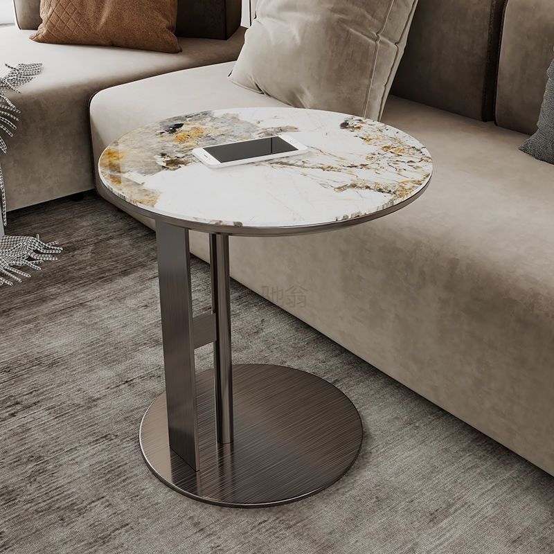 3l意式簡約輕奢岩板新款網紅沙發邊幾客廳角幾陽台時尚茶几臥室邊