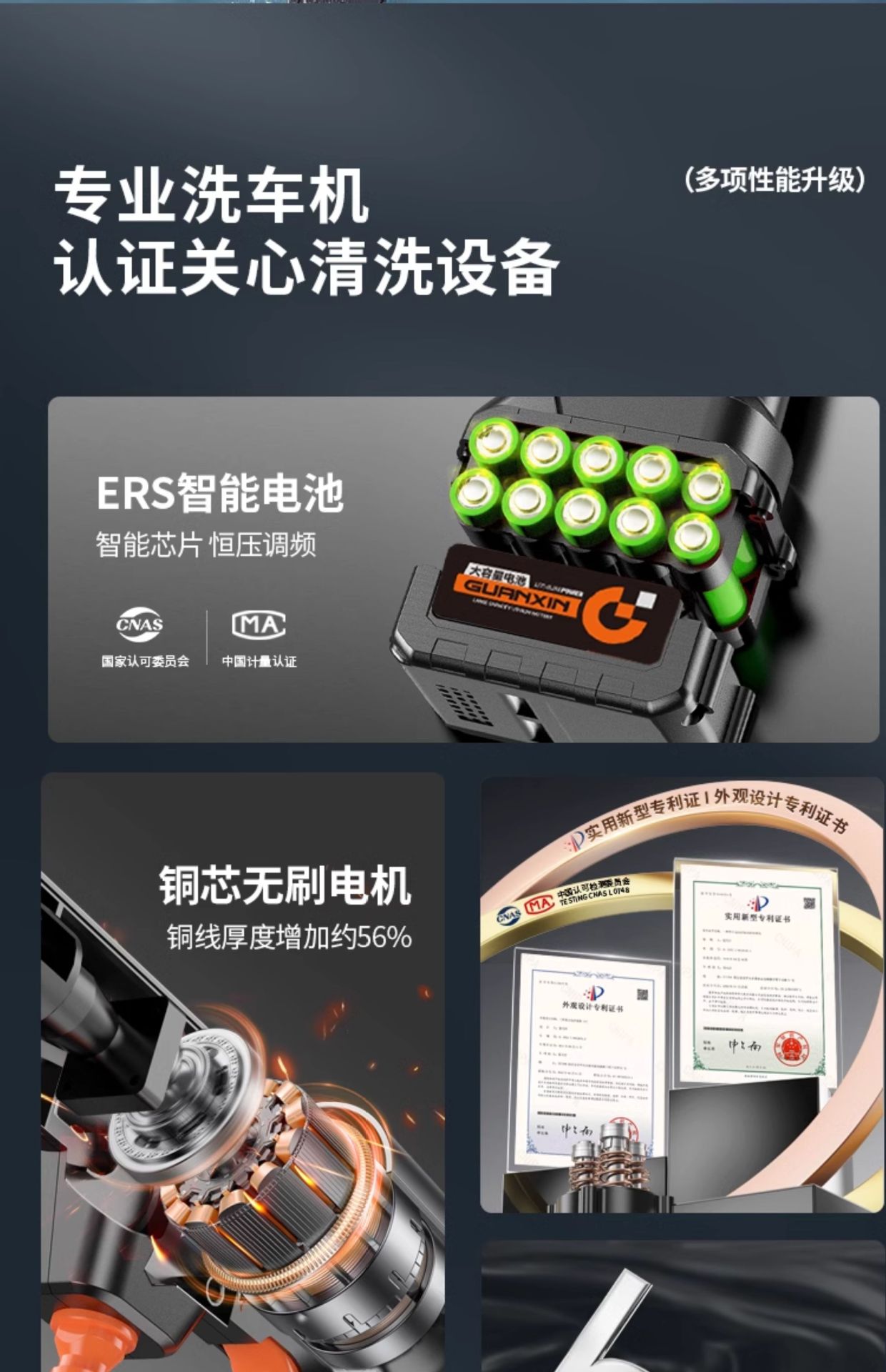 Wireless Car Washer High Pressure Water Gun Cleaning Tool