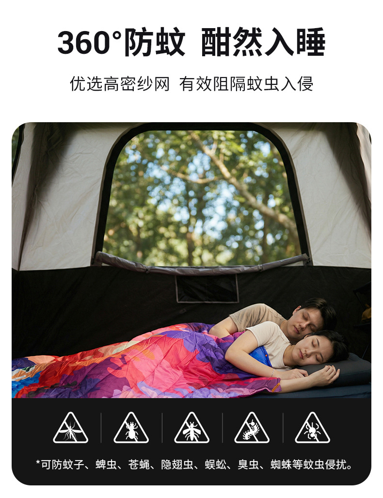Kingcamp X3 Quick-Open Tail Tent for Suvs, Outdoor Camping Tent, Portable Overnight Gear