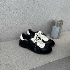 真皮复古内增高德训鞋女2025新款百搭休闲运动鞋拼色阿甘鞋板鞋女