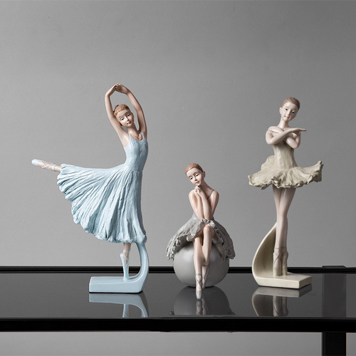 Nordic creative ballet girl ornaments ins style dancer model room princess room soft decoration home furnishings