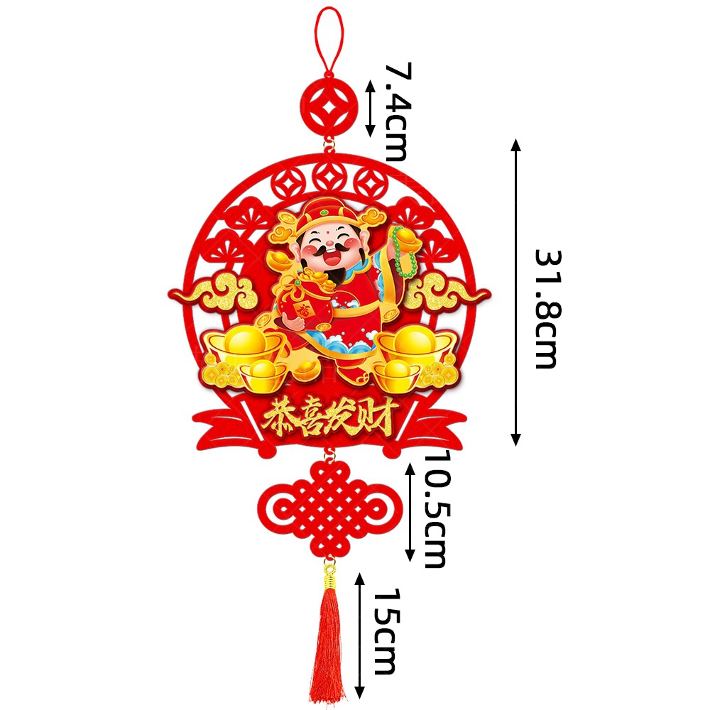 Fábrica al por mayor decoración del Festival de Primavera adornos colgantes Escena de Víspera de Año Nuevo diseño accesorios festivos adornos colgantes decoraciones de Año Nuevo