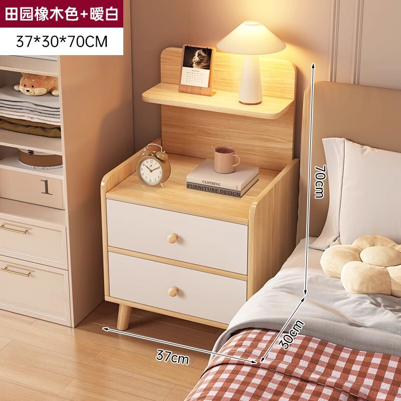 床头柜小型简约现代家用卧室床边收纳柜小柜子出租房用床头置物架|undefined