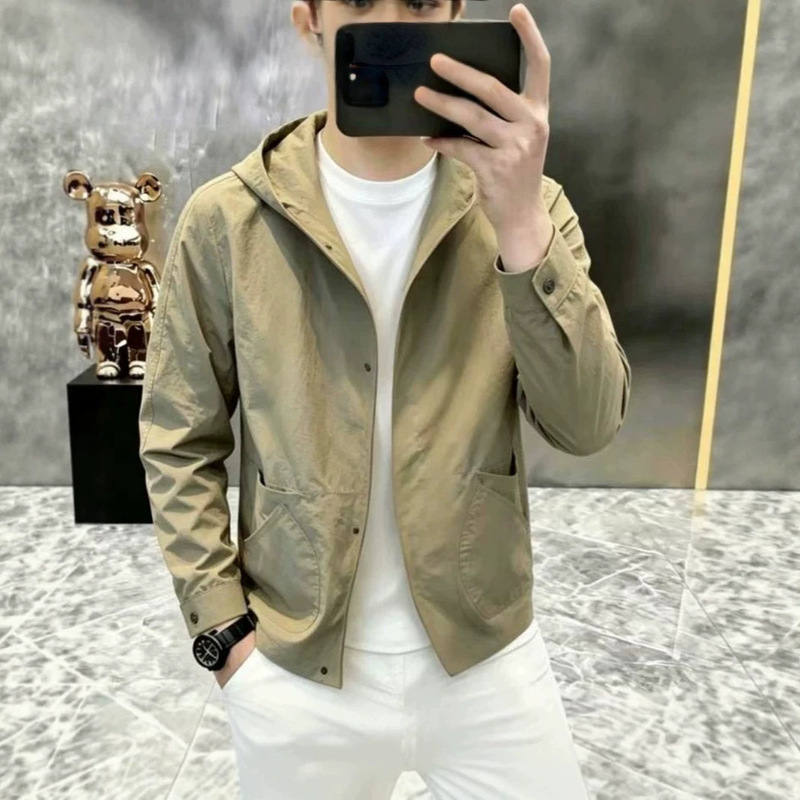 Autumn new men's hooded long-sleeve shirt jacket, versatile casual trendy loose outerwear Autumn new men's hooded long-sleeve shirt jacket, versatile casual trendy loose outerwear
