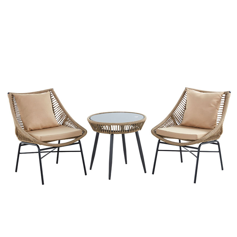 Oliphan yarn woven tables and chairs, indoor and outdoor backrests, casual rattan sofas and chairs, balcony courtyard imitation rattan chairs 5