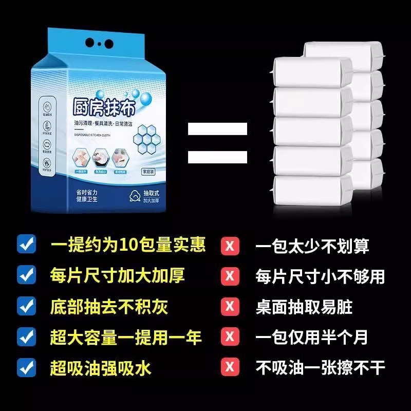 キッチン雑巾ペーパータオル専用使い捨て怠け者雑巾厚手キッチンペーパー食器洗い布乾湿両用ペーパータオル|undefined