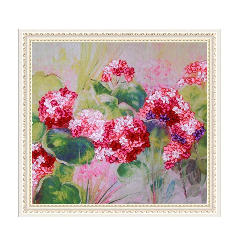 Nueva cinta bordado tridimensional bordado hecho a mano bricolaje colgando pintura sala de estar dormitorio estudio material paquete kit ramo colgante pintura