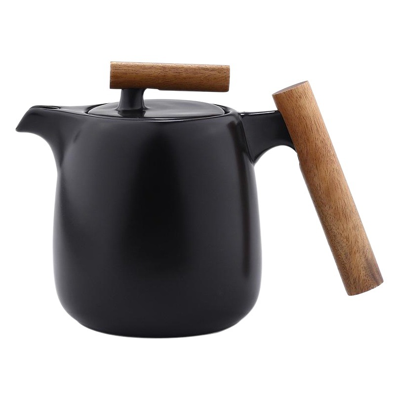 Juego de té de marea nacional creativo con manita de madera, caja de regalo de tetera de mármol fresco japonés, regalo de bienes raíces