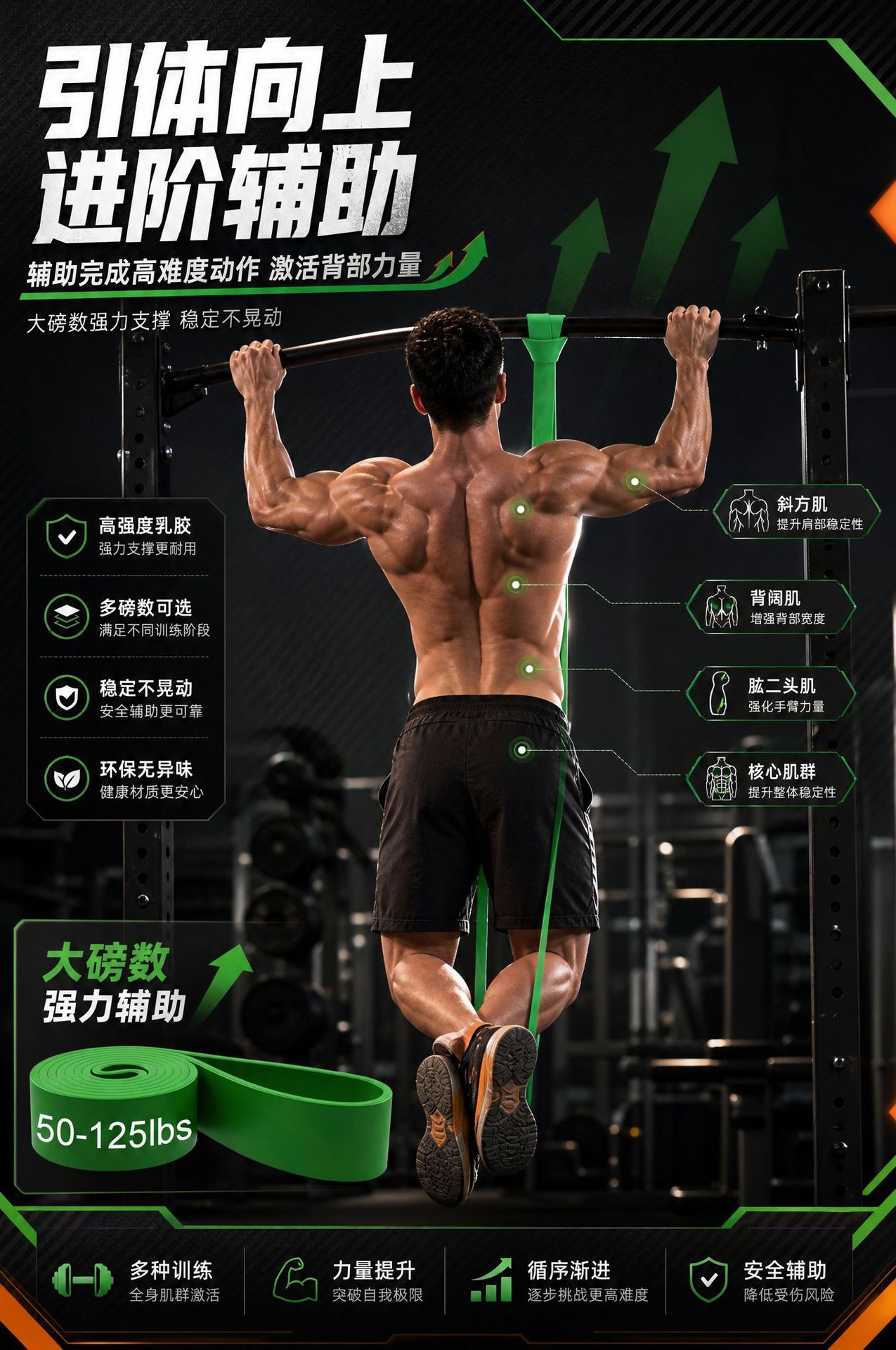 Fitness elastik direnç bantları erkek güç antrenmanı gözlük lastik çekme halatı göğüs kas egzersizi çekme egzersizi yardımcı bant