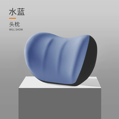 Cushion, Waist Pillow, Neck Pillow, Lumbar – Waist support - ice-feel-fabric-single-headrest-blue