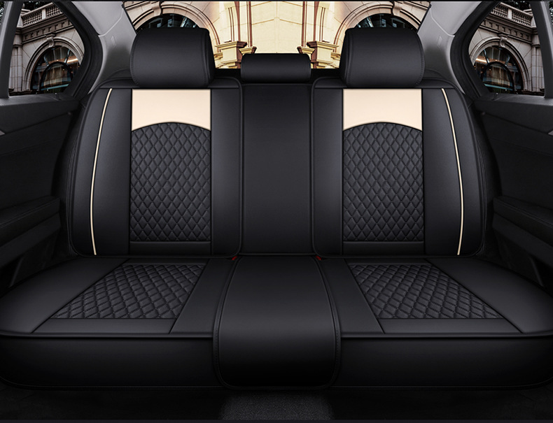 Car Seat Cushion, Universal for All Seasons, Fully Enclosed Seat Cover, New Cartoon Internet Celebrity, Cute Full Leather Seat Cover, Seat Cushion Wholesale