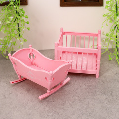 人形屋部品ミニチュアOB11家具揺りかごベビーベッド