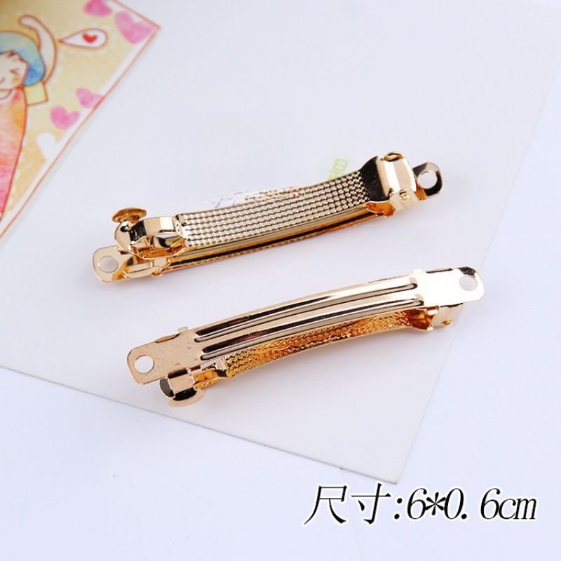 6cm thin gold spring clip one