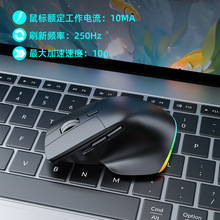 G30LD 无线蓝牙双模鼠标办公无声RGB发光人体工学鼠标工厂热销