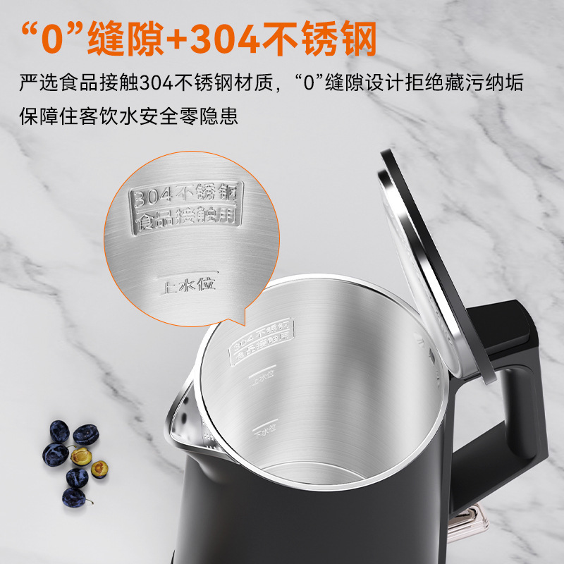 カスタマイズされた 1L 電気ケトル小型 1 リットルホテルケトル 304 ステンレス鋼シームレスライナーホテルや B&B 用|undefined