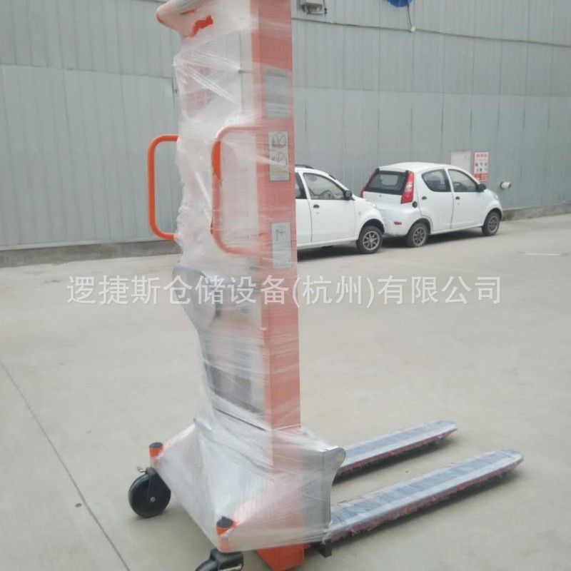手动2吨堆高车升高2m液压步行手推托盘搬运叉车升降装卸铲车