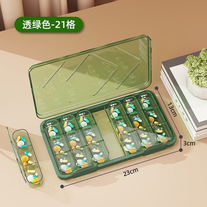 ポータブル薬ディバイダー、旅行用薬箱、薬調剤箱、分割収納ボックス、マルチグリッド薬収納ボックス、クロスボーダー薬箱|undefined