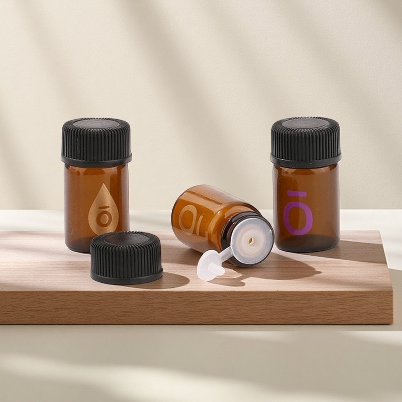 多特瑞茶色精油瓶2ml分装瓶高档玻璃瓶迷你瓶子赠品瓶