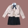 Jiangnan Road JK small suit+skirt+badge (pink)