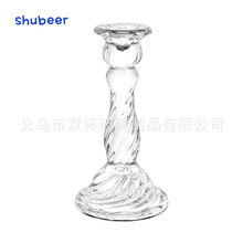 北欧螺旋扭纹烛台复古烛光晚餐轻奢美式蜡烛台餐桌浪漫烛台摆件