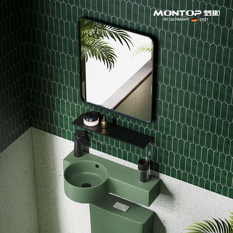 Cerámica de lanza cerámica pared lavabo lavabo verde lavabo balcón colgante lavabo mini lavabo tipo casa pequeña