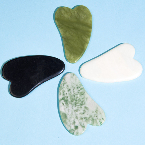 Jade scraping board for face, thickened with laser carving logo, scraping face tool, whole body universal facial massager