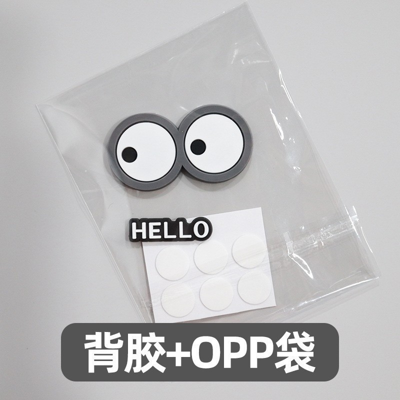 Hello大きな目の組み合わせ漫画ソフトpvcパッチdiyカップアクセサリー携帯ケース穴靴装飾|undefined