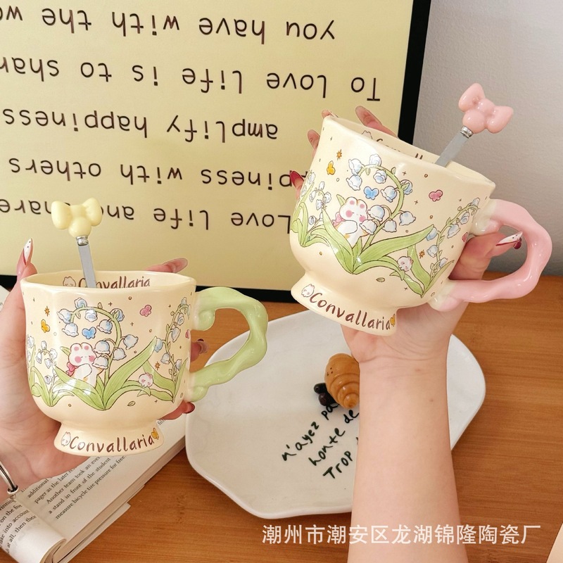 少女心生日礼物马克杯陶瓷杯高颜值水杯送男女朋友闺蜜姐妹礼盒装|undefined