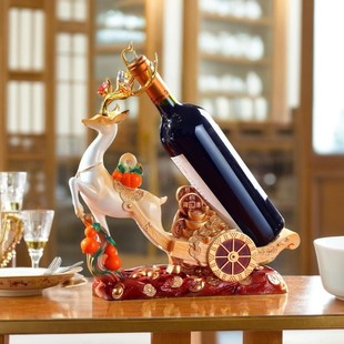 Modern Safe Journey Lucky Deer Ornaments Living Room Home Wine Rack Wine Cabinet Entrance Decoration Accessible Luxury High-End