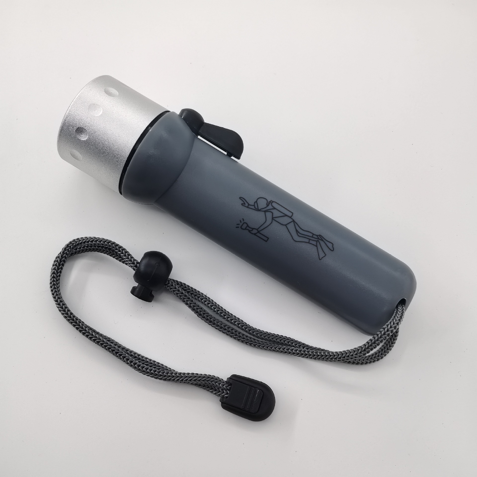 Linterna de buceo resistente al agua con batería seca, luz potente para pesca y lluvia intensa