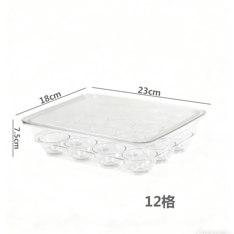 Caja de almacenamiento de huevos de plástico transparente de cocina con cubierta, caja de huevos frescos, soporte de huevos especial, soporte de huevos, soporte de huevos
