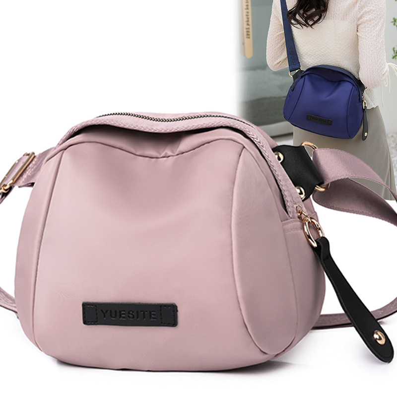 单肩包女2025新款时尚百搭牛津布大容量贝壳包轻便斜挎包运动包潮