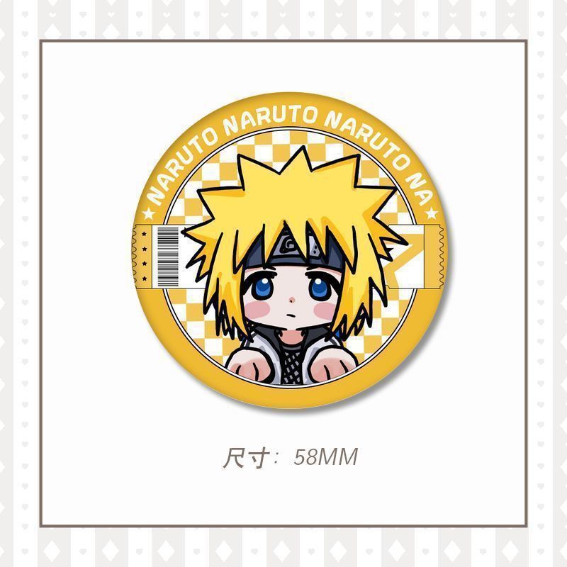 NARUTO アニメバッジ カカシ サスケ 水門 ナルト アイラ ヒナタ 缶レーザー バー ジー 女性|undefined