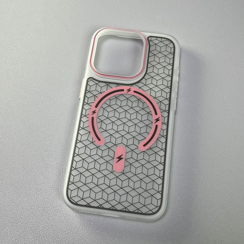 Magnetic Phone Case For Iphone 16 Pro Max With 3d Engraved Grid_voghion.com