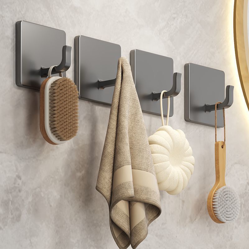 Hook Strong Adhesive Punch-free Wall Hanging On Wall Kitchen Bathroom Door Rear Seamless Hook Hanging Clothes Rack