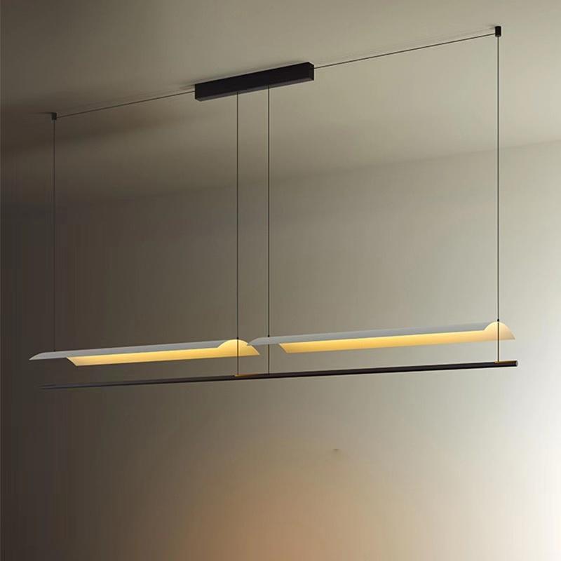 Designer modern minimalist long restaurant chandelier personalized creative office tea room study front bar chandelier