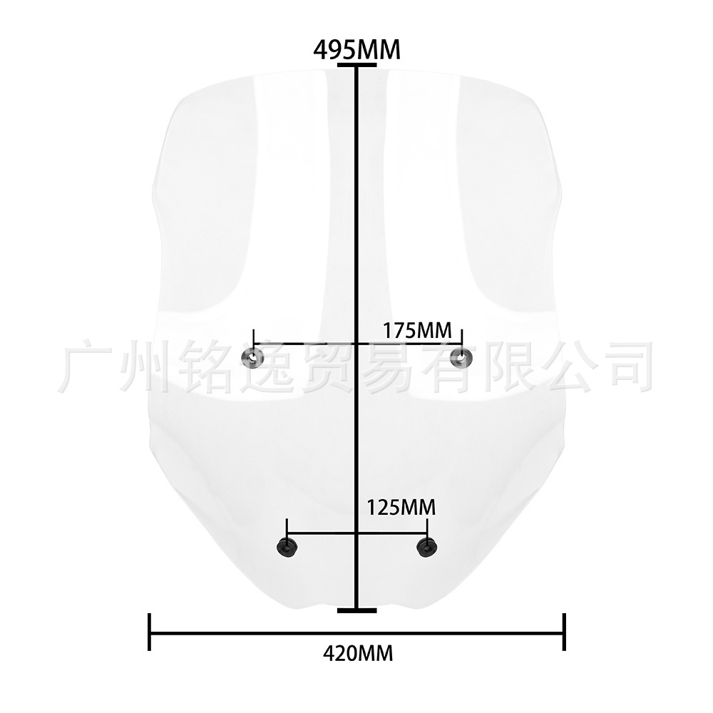 Suitable for Zontes 368g-737 Motorcycle Modification, Height-Increasing Windshield, Windscreen Deflector Accessories