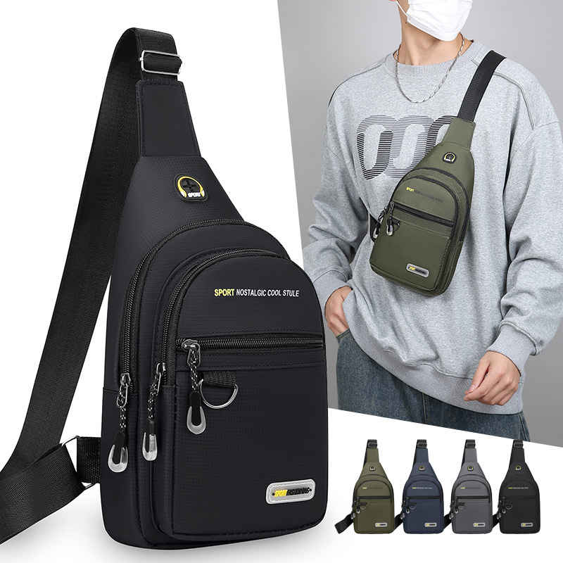 Bolso de pecho de moda moda nuevo hombre bolso de hombro casual portátil al aire libre bolso de viaje de bicicleta