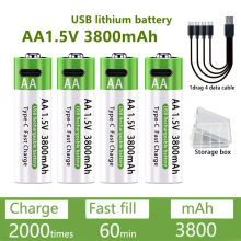 AA��̖3800mAh�������늳� 1.5V�a�����type-c USB���늳�