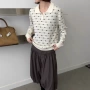 套头宽松新款波点针织衫